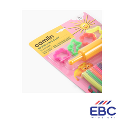 CAMLIN Modelling Clay 12 Shades 200g with Roller Pin and Moulds 